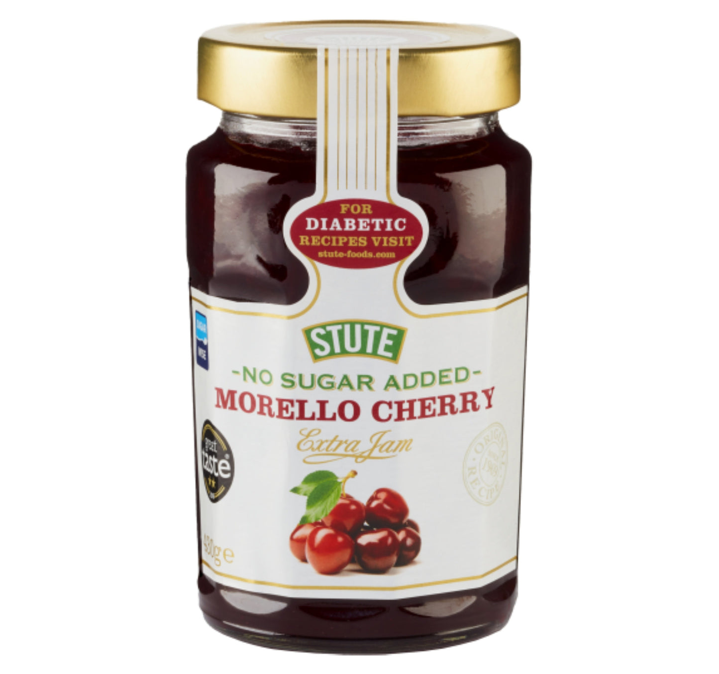 Stute No Sugar Added Morello Cherry Extra Jam 430 g