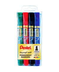 Pentel Permanent Markers 4 Colors PE-N860-04