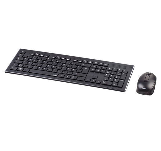 Hama Cortino Wireless QWERTY Keyboard/Mouse Set, D3182664