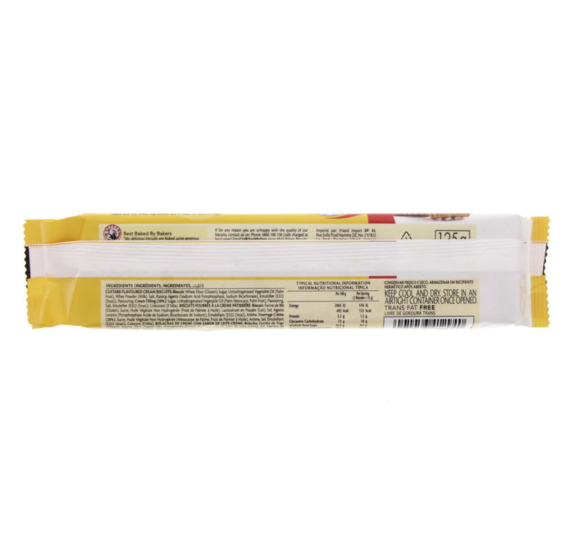 Topper Custard Flavoured Cream Biscuits 125 g