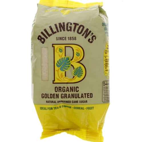 Billington's Organic Golden Granulated Natural Unrefined Cane Sugar 500 g Lulu Hypermarket
