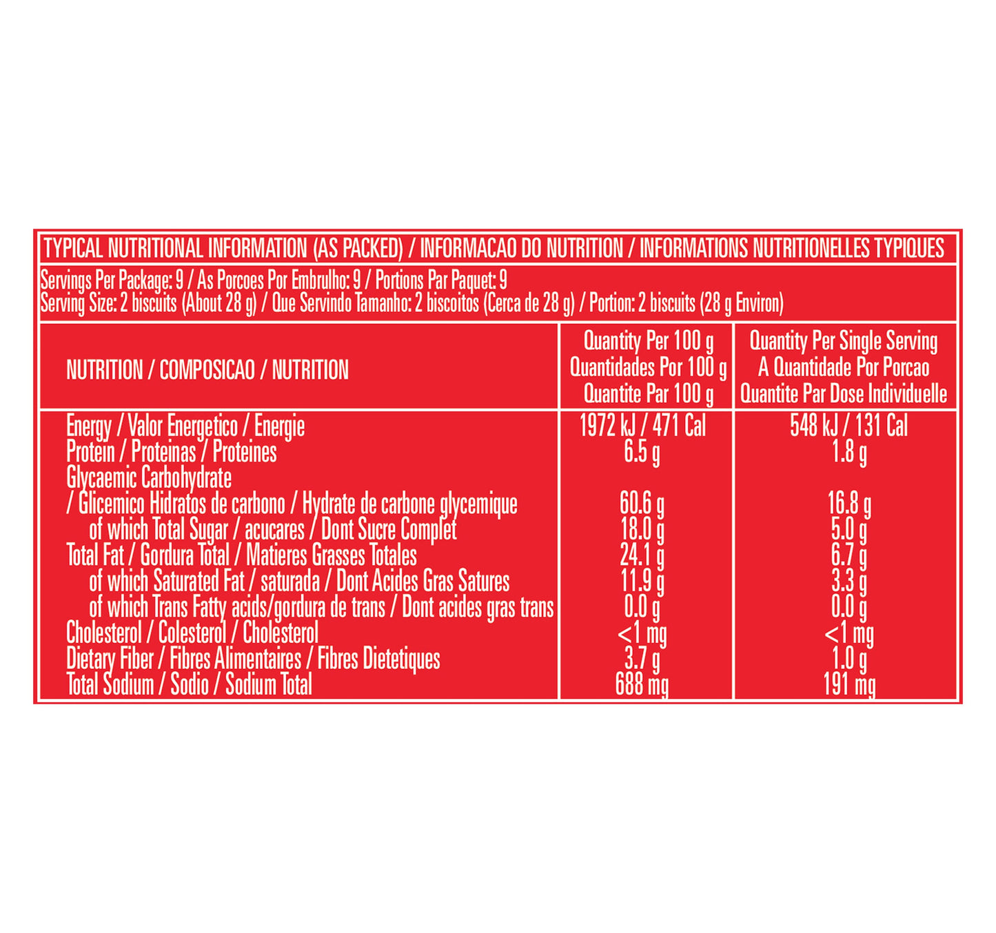 Tiffany Digestive Biscuit 2 x 400 g