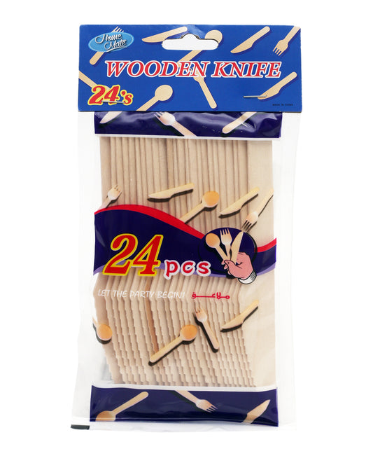 Home Mate Wooden Knife 24 pcs