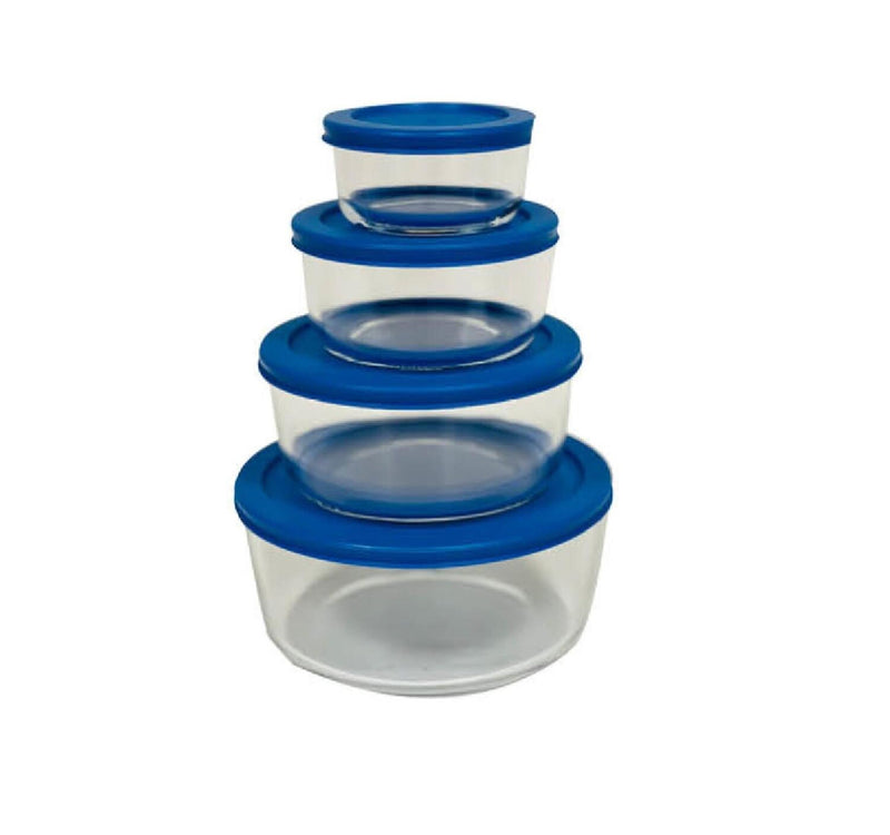 Chefline Glass Container Round OCTGH163 4 Pcs