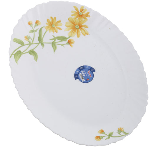 Chefline Opal Oval Plate, 320 mm, Yellow Daisy, CL12