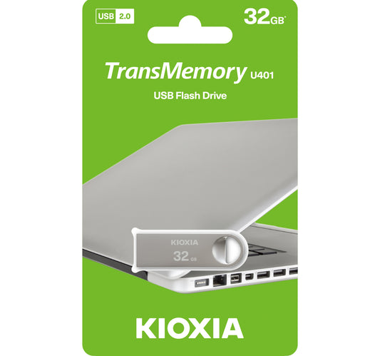 Kioxia USB 2.0 Flash Drive, 32 GB, LU401S032GG4