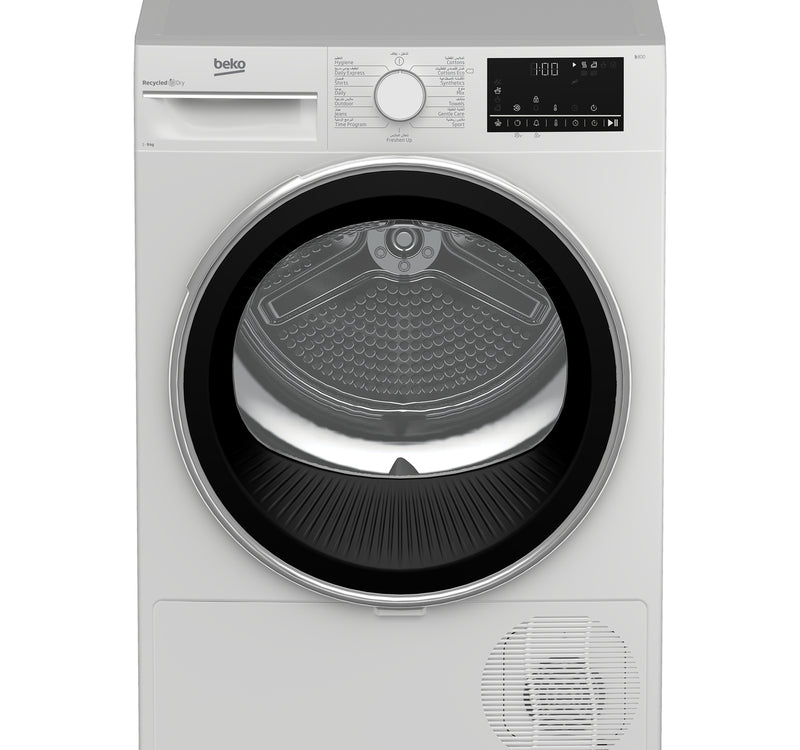 Beko Condenser Tumble Dryer, 15 Programmes, 9 kg, White, DC9W
