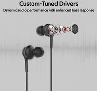 PROMATE Lightweight Wired Earphone with Microphone (DUET)