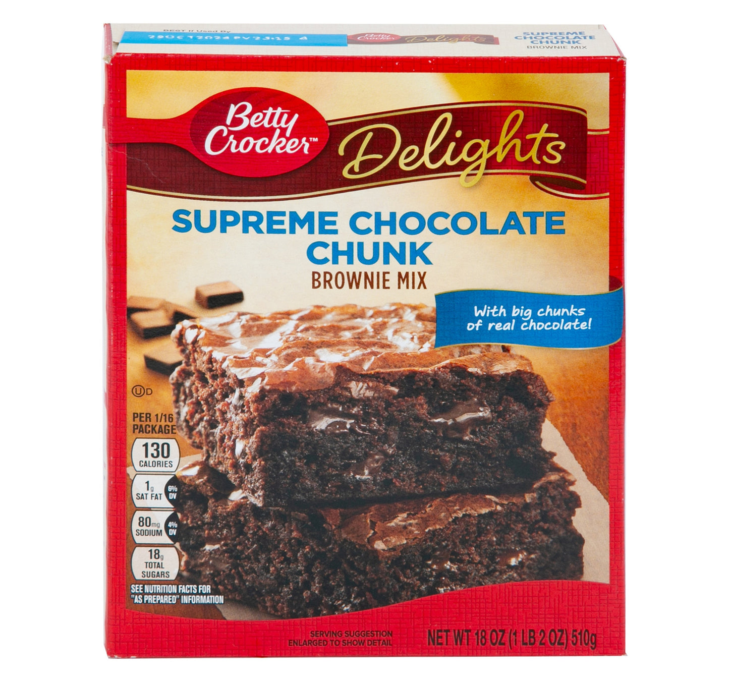 Betty Crocker Delights Supreme Chocolate Chunk Brownie Mix 510 g Lulu Hypermarket