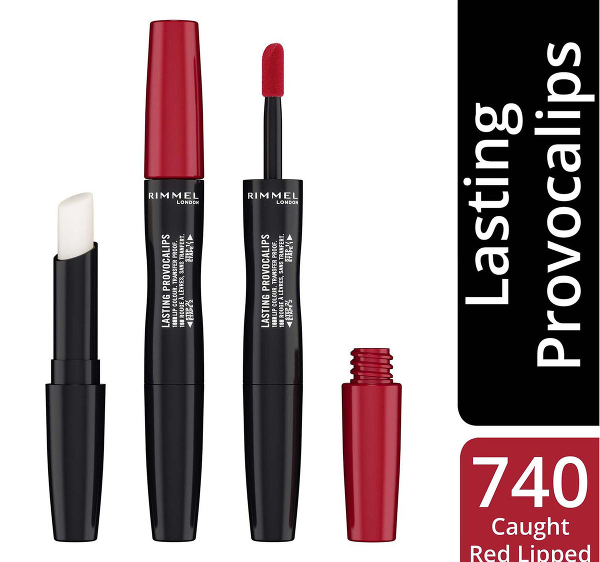 Rimmel London Lasting Provocalips Liquid Lipstick, 740 Caught Red Lipped, 2.2 ml