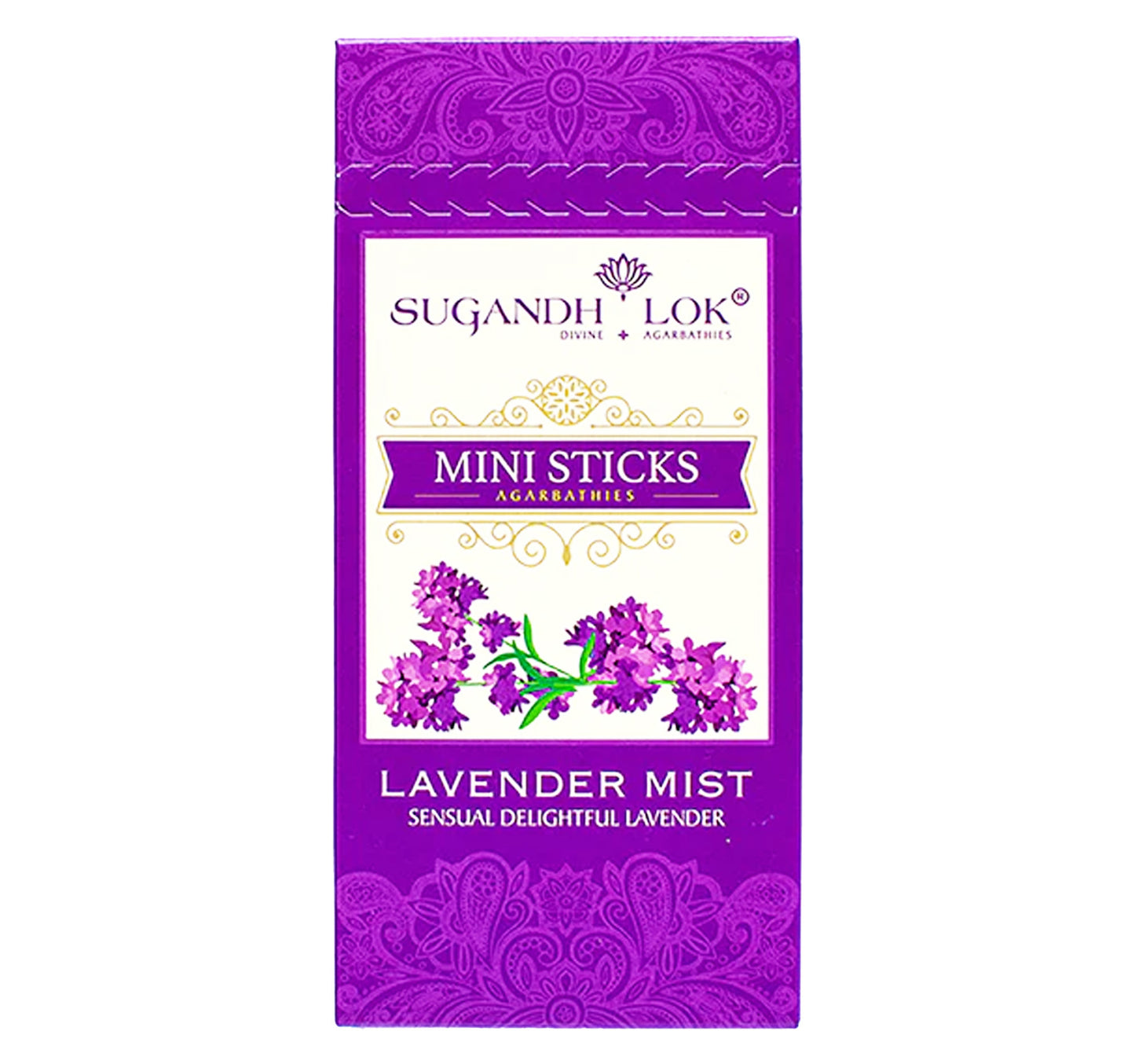Sugandh Lok Lavender Mist Mini Sticks Agarbathies 50 g
