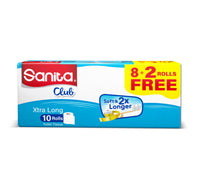 Sanita Club Toilet Tissue Plain 2ply 10 Rolls