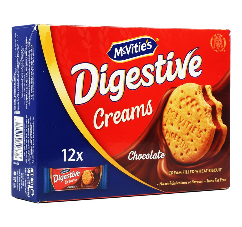 McVitie's Digestive Creams Chocolate Biscuit Value Pack 12 x 40 g
