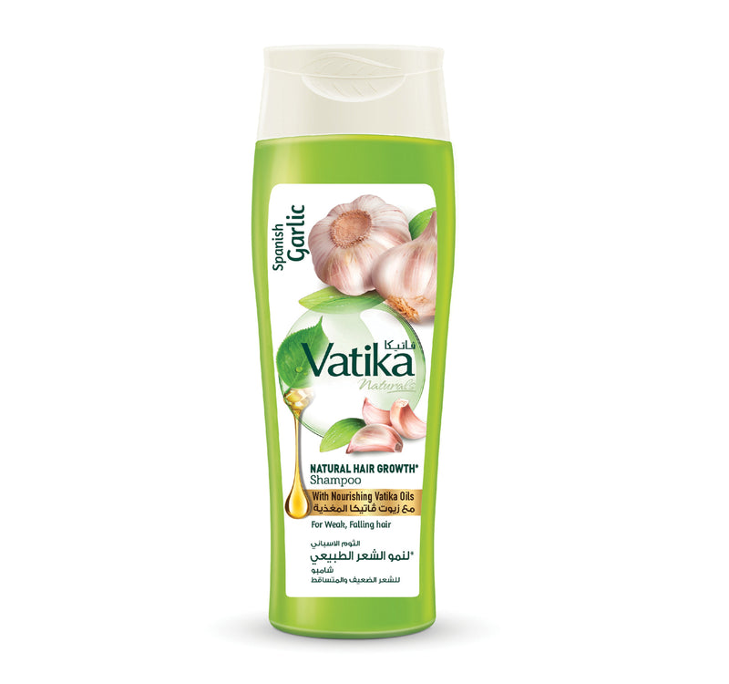 Vatika Naturals Spanish Garlic Natural Hair Growth Shampoo For Weak Falling Hair 400 ml