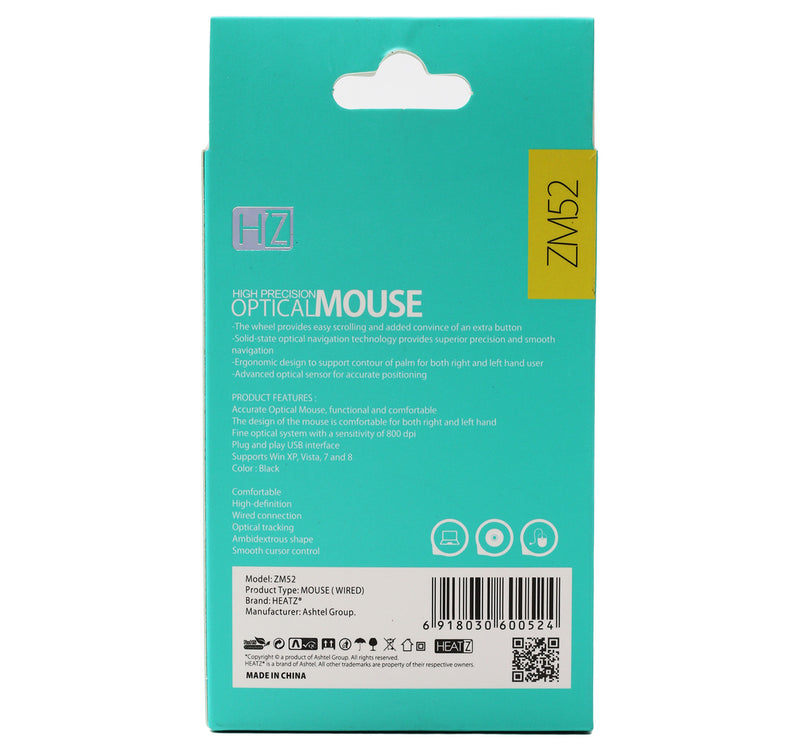 Heatz Optical Wired Mouse ZM52