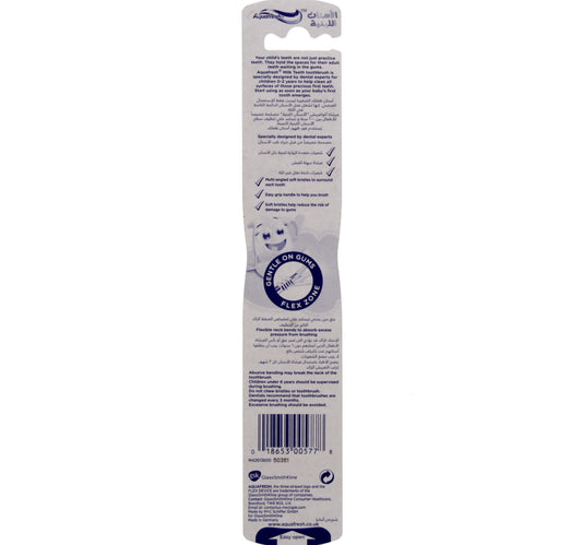 Aquafresh Milk Teeth Soft Toothbrush Assorted Colours 1 pc