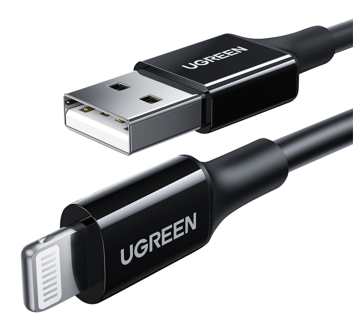 Ugreen USB-A to Lightning Cable, 2 m, Black, 80823 Lulu Hypermarket