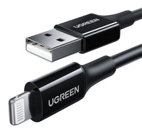 Ugreen USB-A to Lightning Cable, 2 m, Black, 80823 Lulu Hypermarket