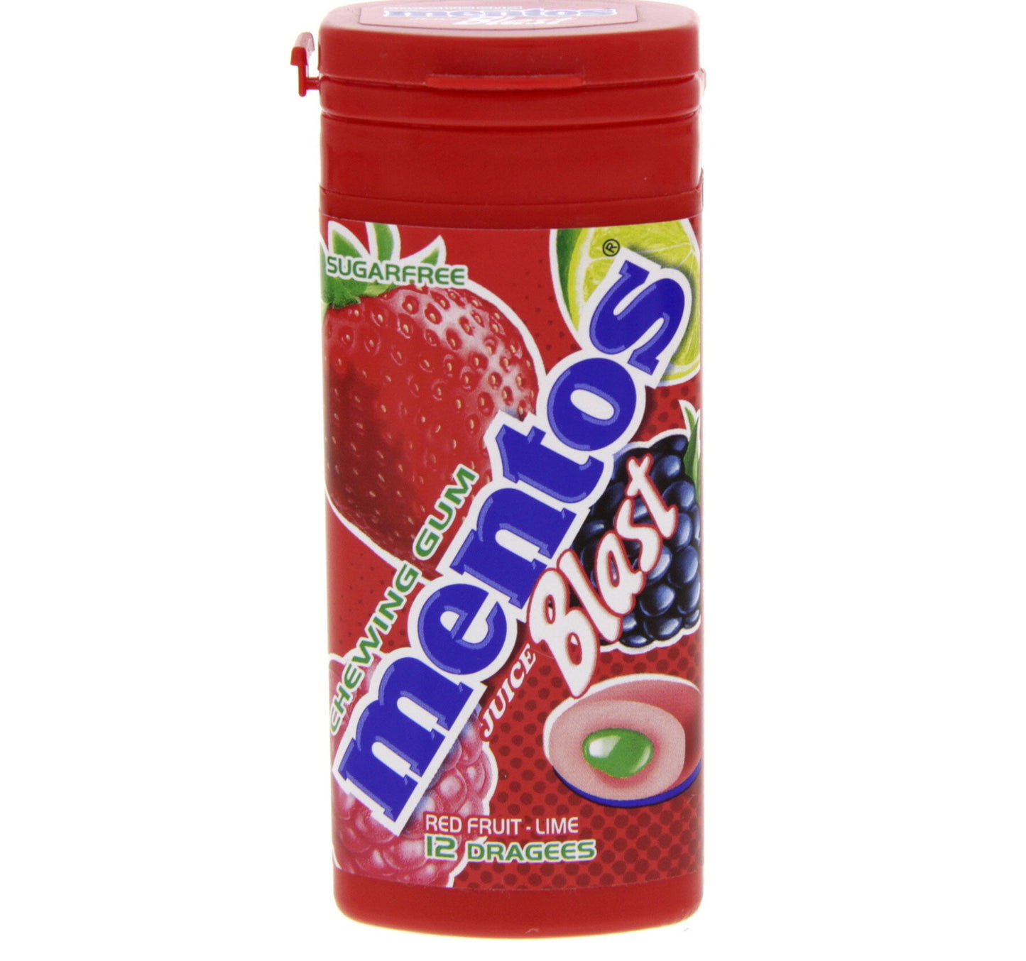 Mentos Red Fruit - Lime Sugar Free Chewing Gum 24 g Lulu Hypermarket