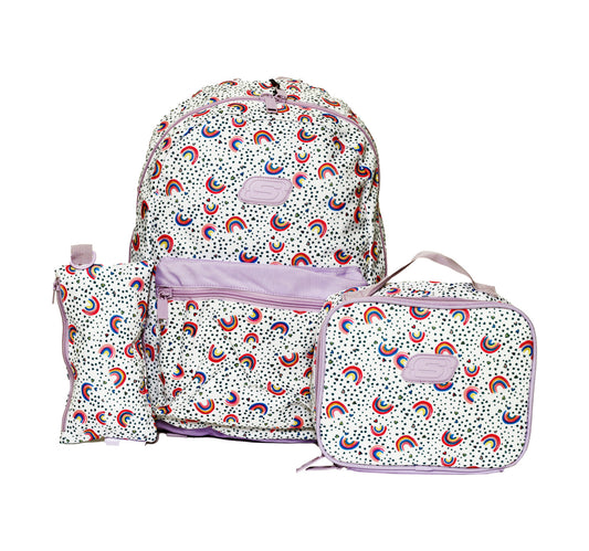 Skechers Backpack 3pcs Set SKCH8357 Rainbow