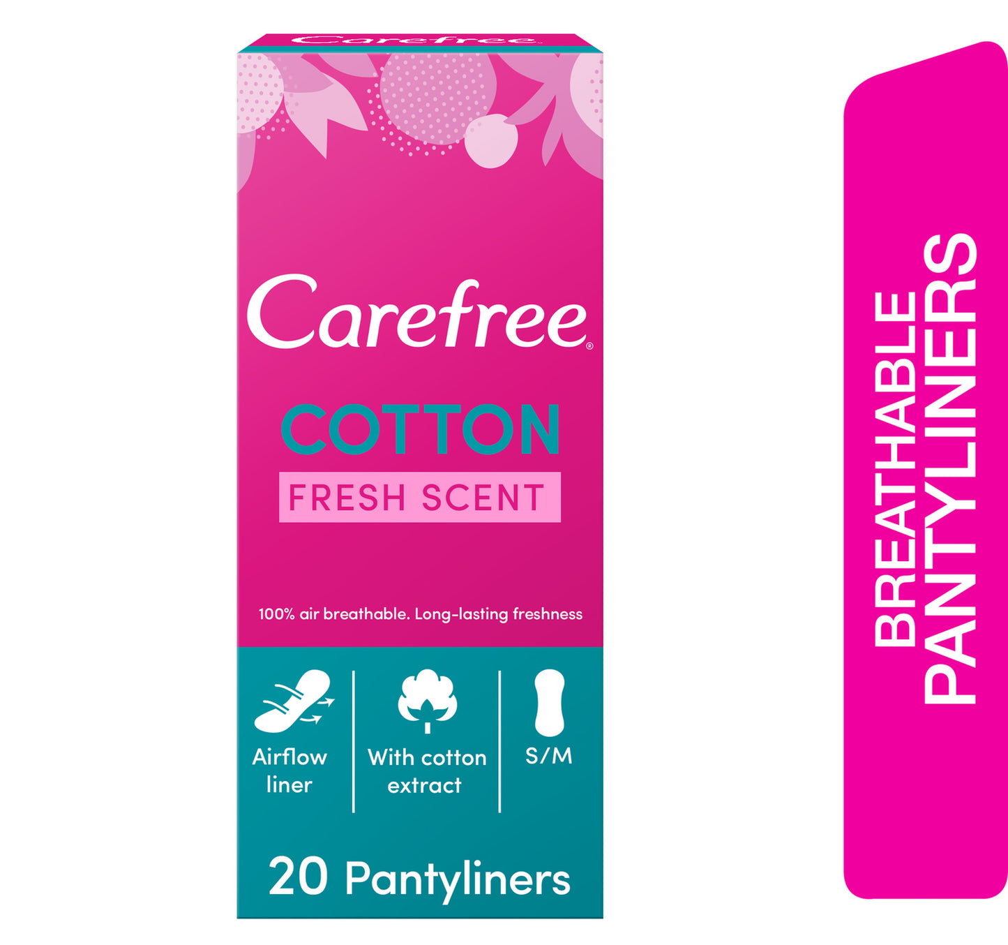 Carefree Panty Liners Cotton Fresh Scent 20pcs