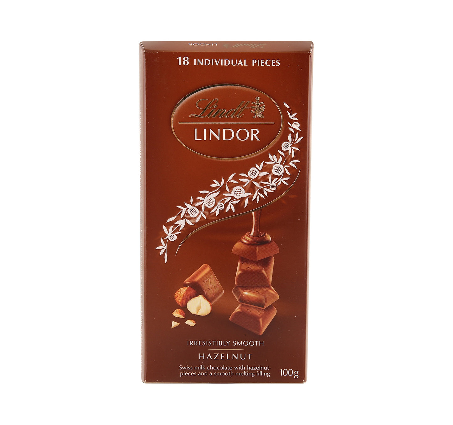 Lindt Lindor Milk Chocolate With Hazelnut 100 g Lulu Hypermarket