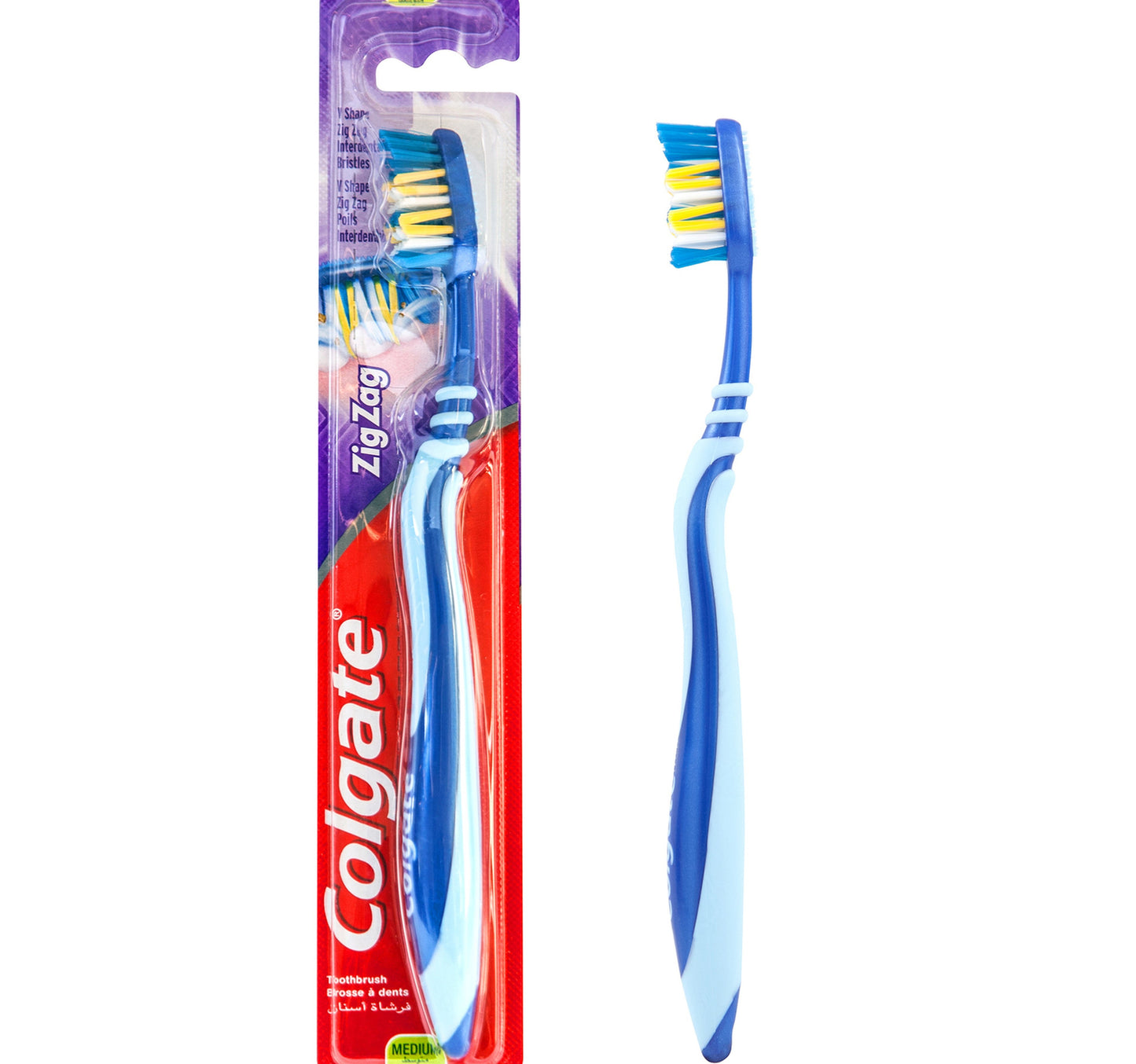 Colgate ZigZag Flexible Medium Toothbrush Assorted Colour 1 pc