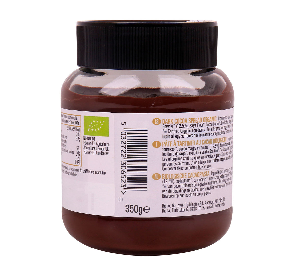 Biona Organic Dark Cocoa Spread 350 g