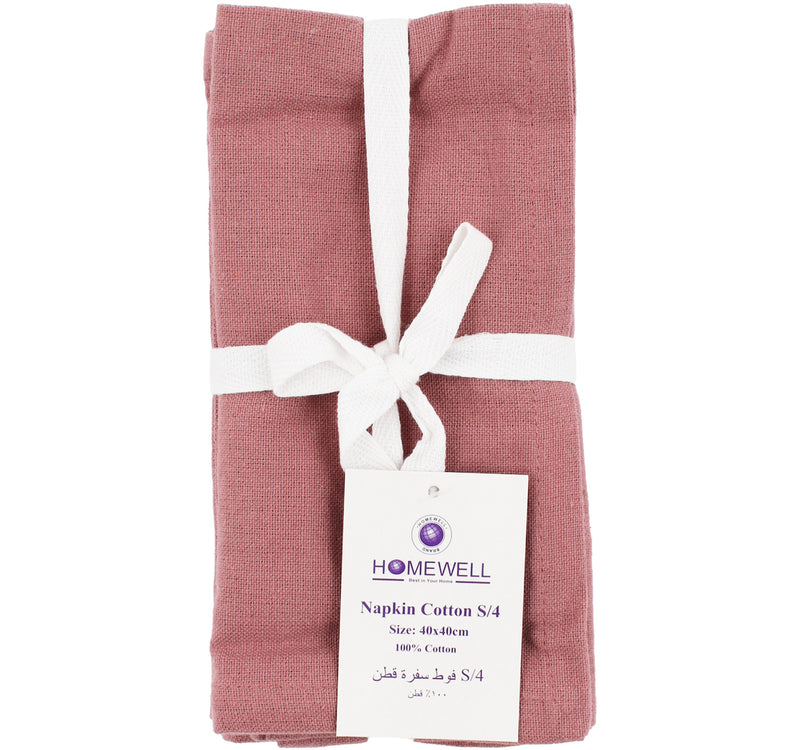 Homewell Napkin Set, 4 pc, 40 x 40 cm, Purple