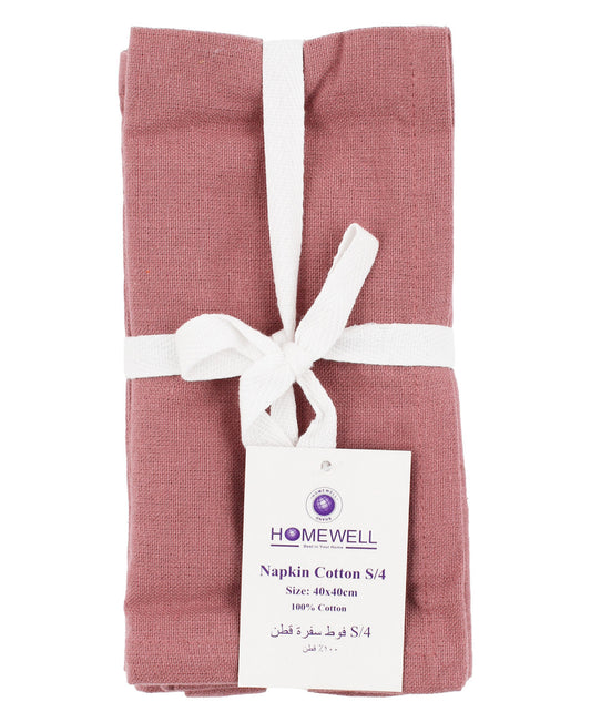 Homewell Napkin Set, 4 pc, 40 x 40 cm, Purple