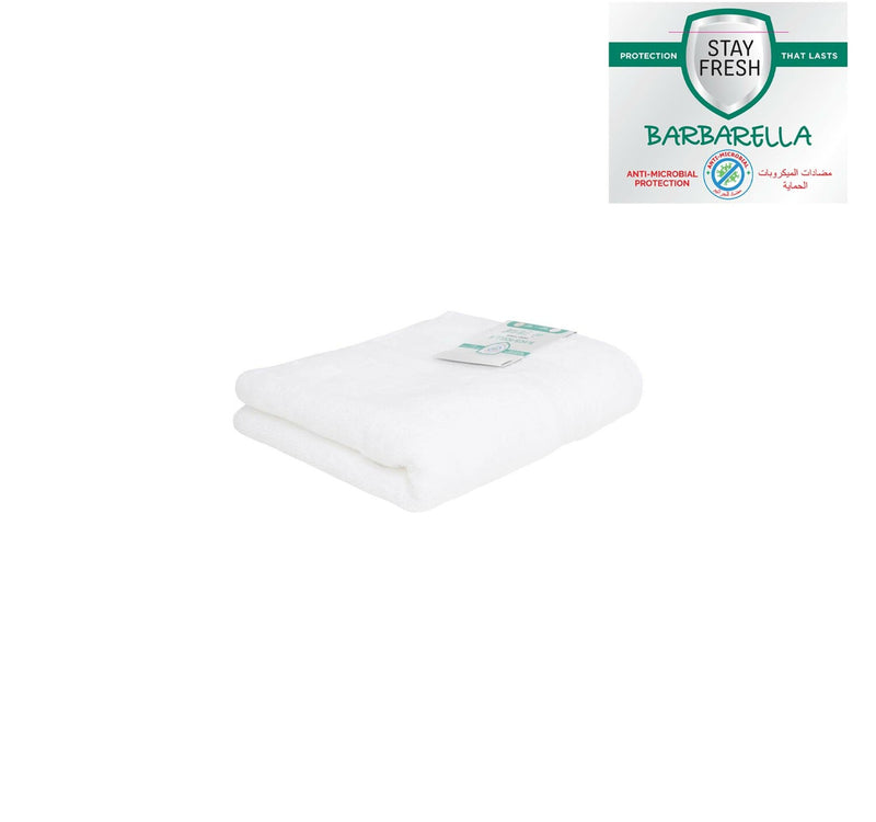 Barbarella Anti-Microbial Hand Towel, 50 x 100 cm, White