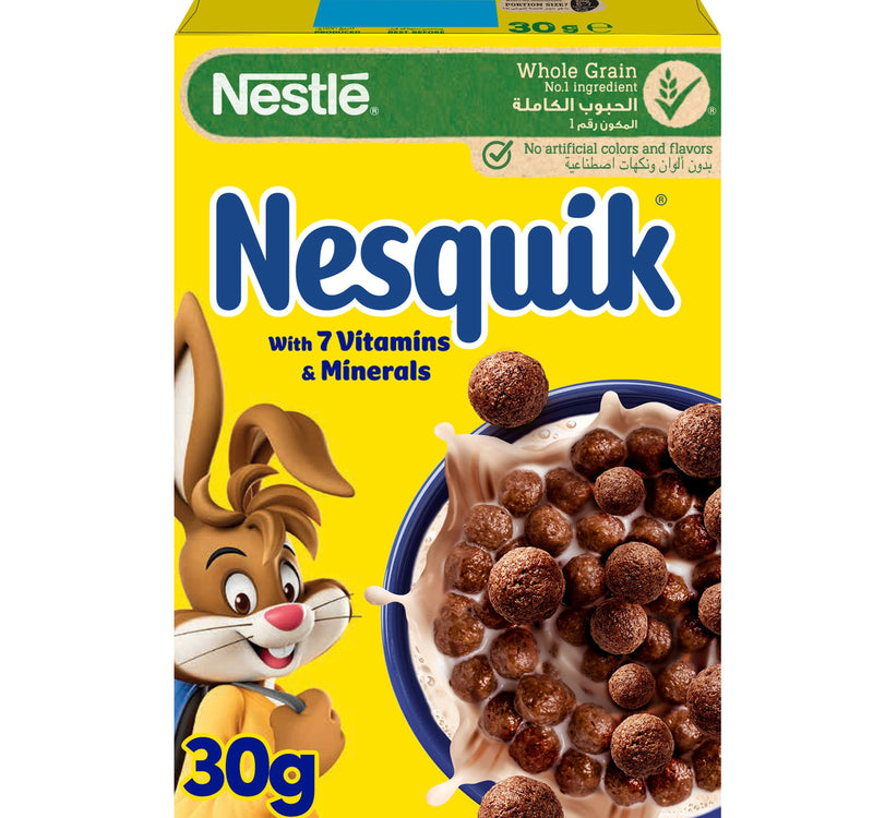 Nestle Nesquik Chocolate Breakfast Cereal 30 g Lulu Hypermarket