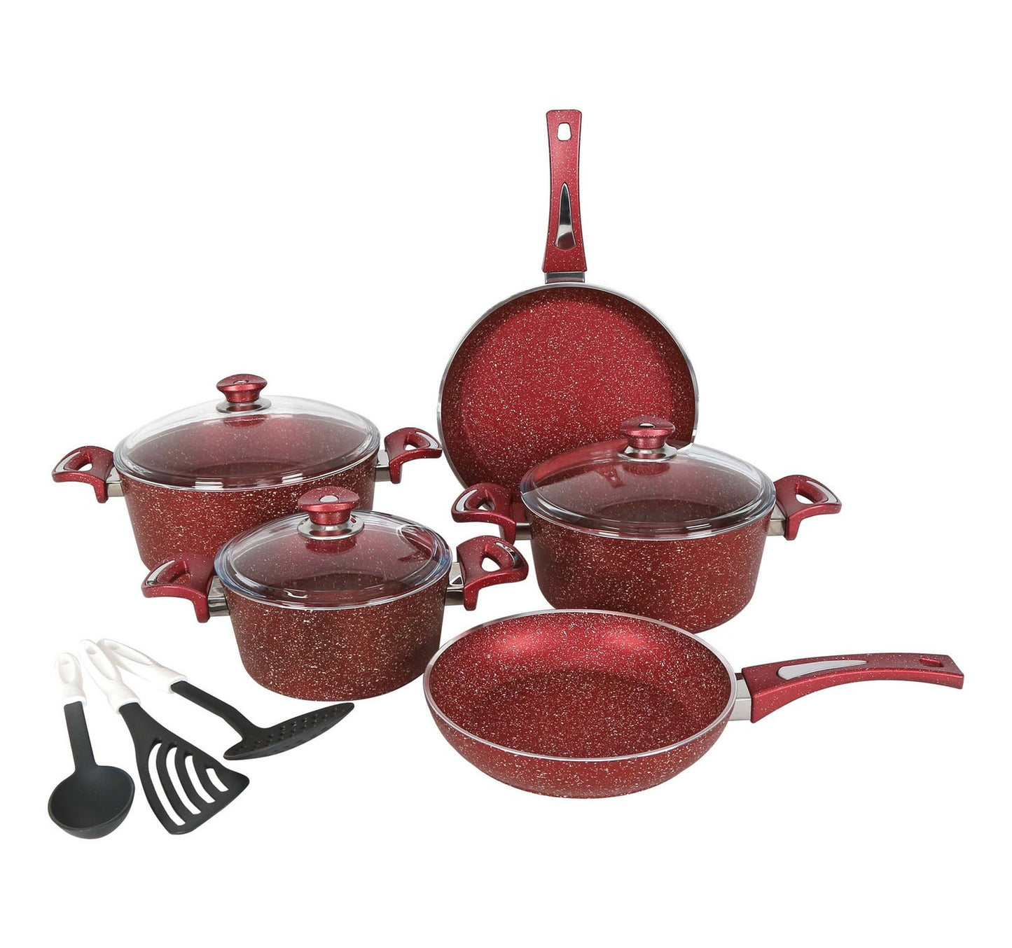 Chefline Granite Cookware Set, 11 pcs, Assorted
