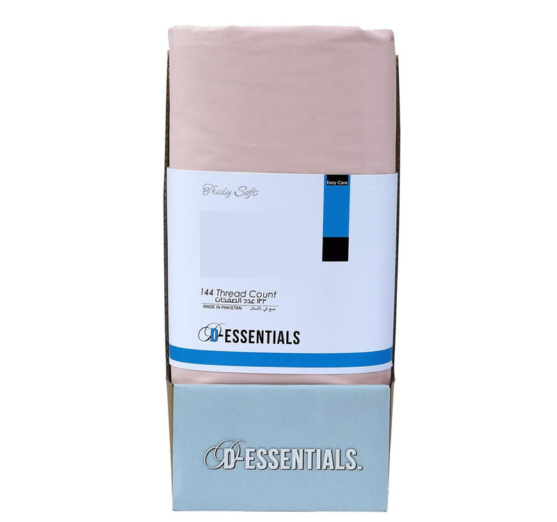 Decora D-Essentials Solid Fitted Sheet 100x200cm Peach