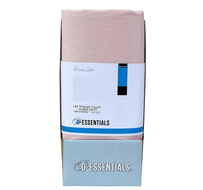 Decora D-Essentials Solid Fitted Sheet 150x200cm Peach