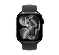 Apple Watch Series 11 GPS Smartwatch, 46 mm Jet Black Aluminium Case with Black Sport Band (M/L), MEUX4AF/A