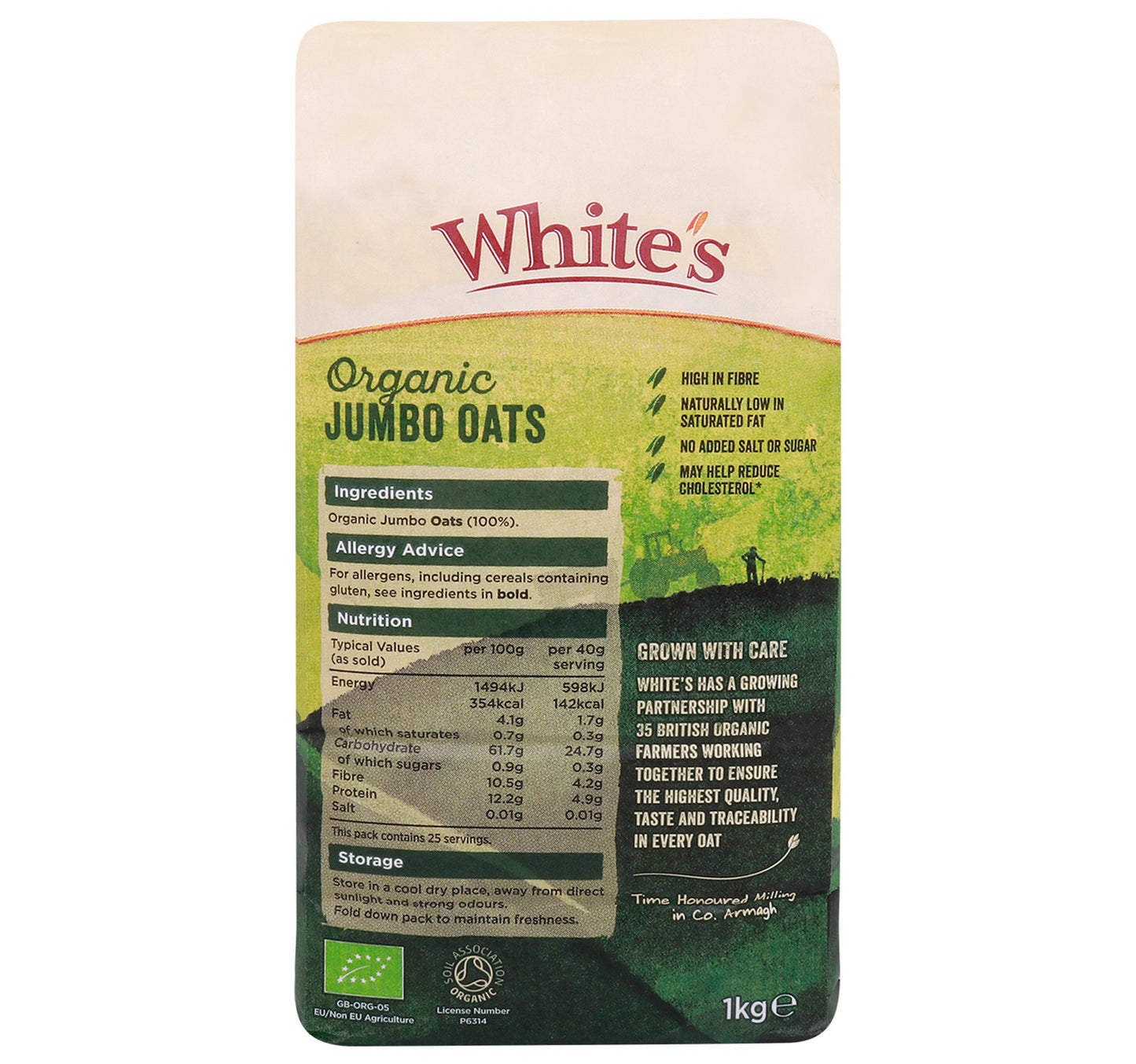 White's Organic Jumbo Oats 1 kg