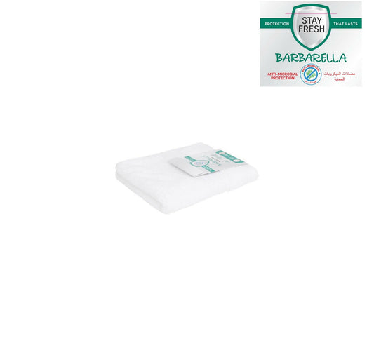 Barbarella Anti-Microbial Face Towel, 33 x 33 cm, White
