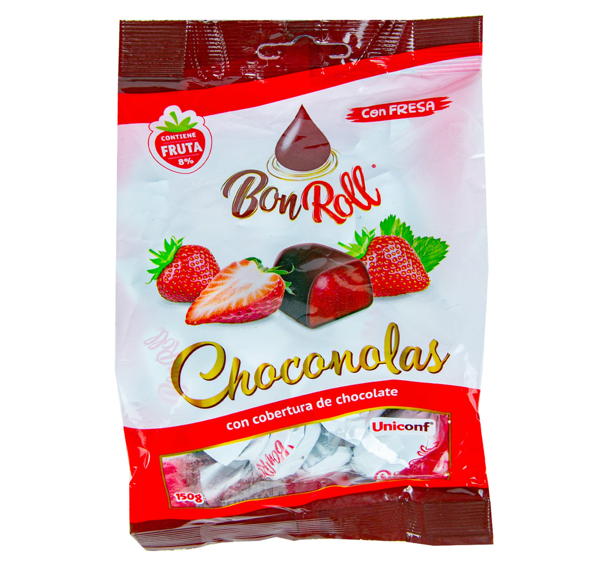 Uniconf Bon Roll Choconolas Con Fresa 150 g