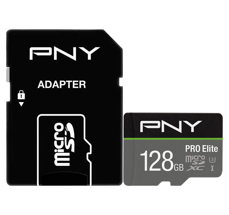 PNY PRO Elite Class 10 U3 V30 microSD Flash Memory Card, 128 GB, P-SDU128V31100PRO-GE