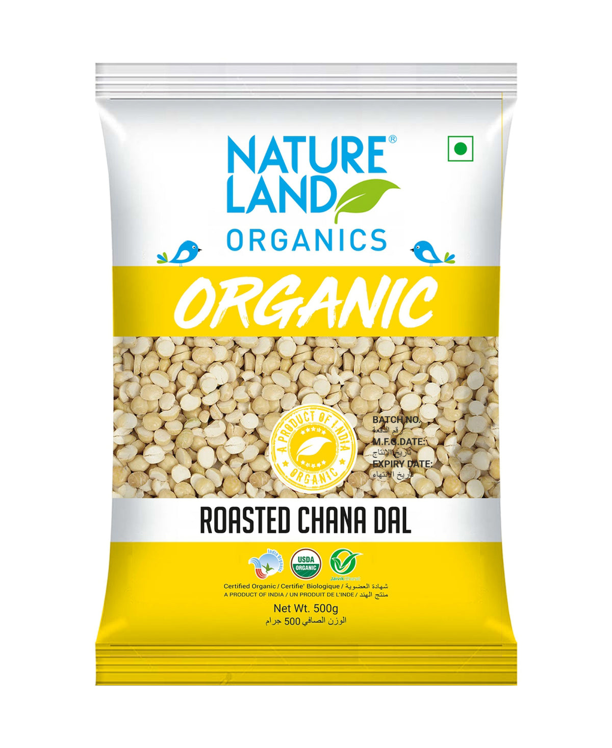 Natureland Organics Roasted Chana Dal 500 g