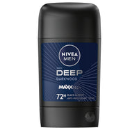 Nivea Men Deep MaxxTech Darkwood Stick with Black Carbon 72H Odor & Sweat Protection 50 ml