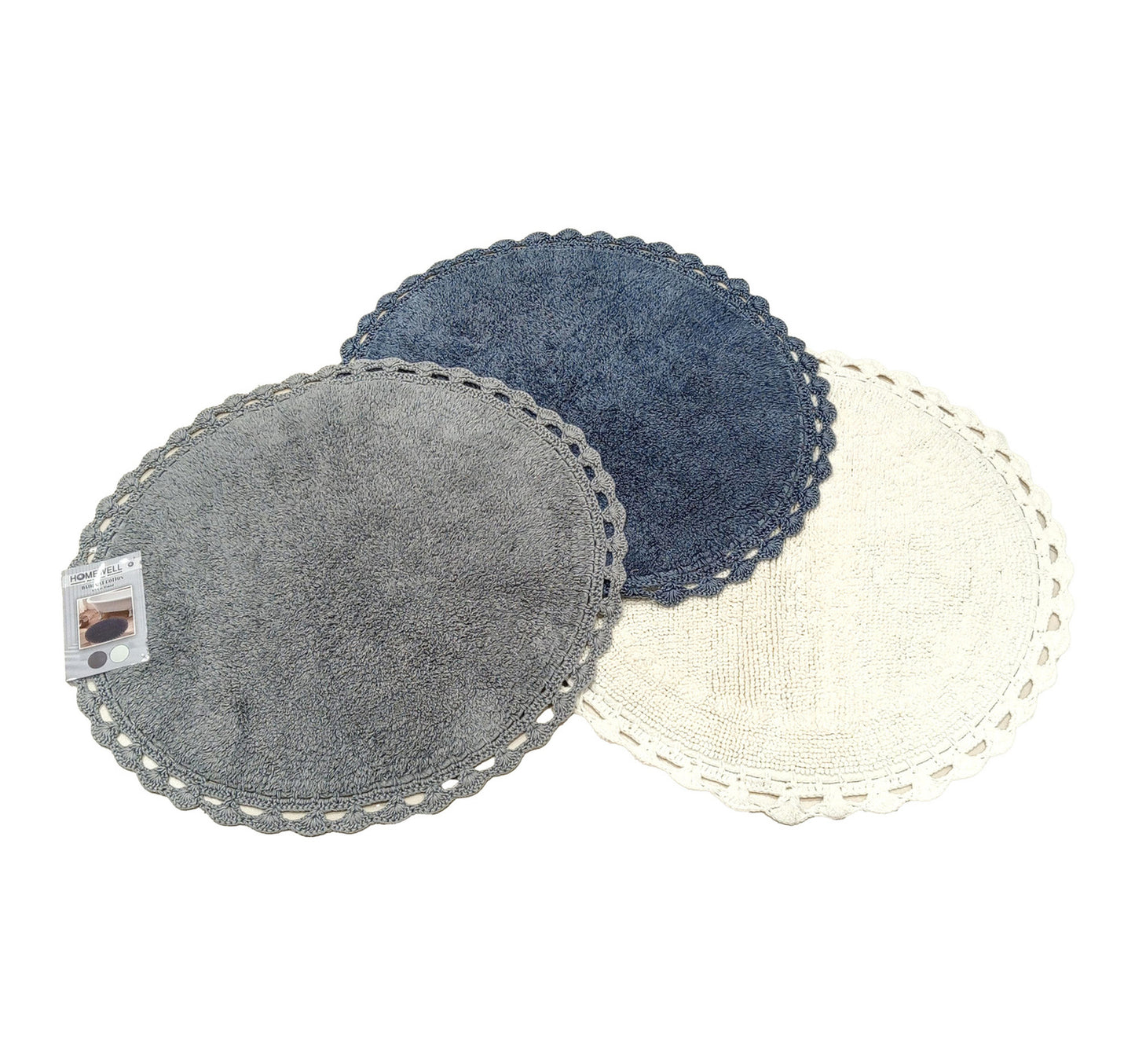 Homewell Bath Mat Cotton 65cm 2420 Assorted Colors