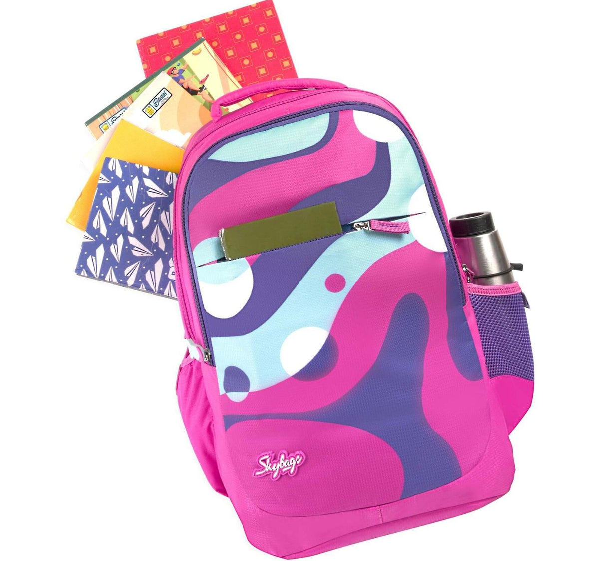 Skybags Squad 03 School Backpack, 19 inch, Pink