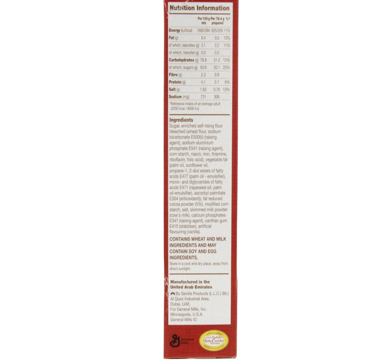 Betty Crocker SuperMoist Cake Mix Dark Chocolate 500 g Lulu Hypermarket