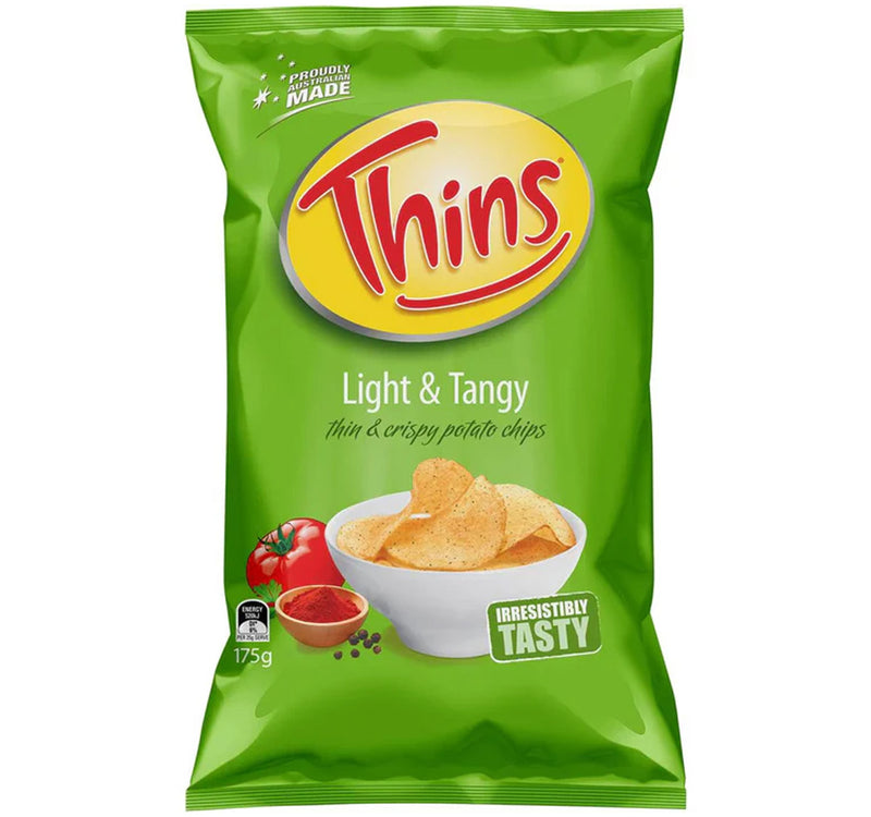 Thins Potato Chips Light & Tangy 175 g