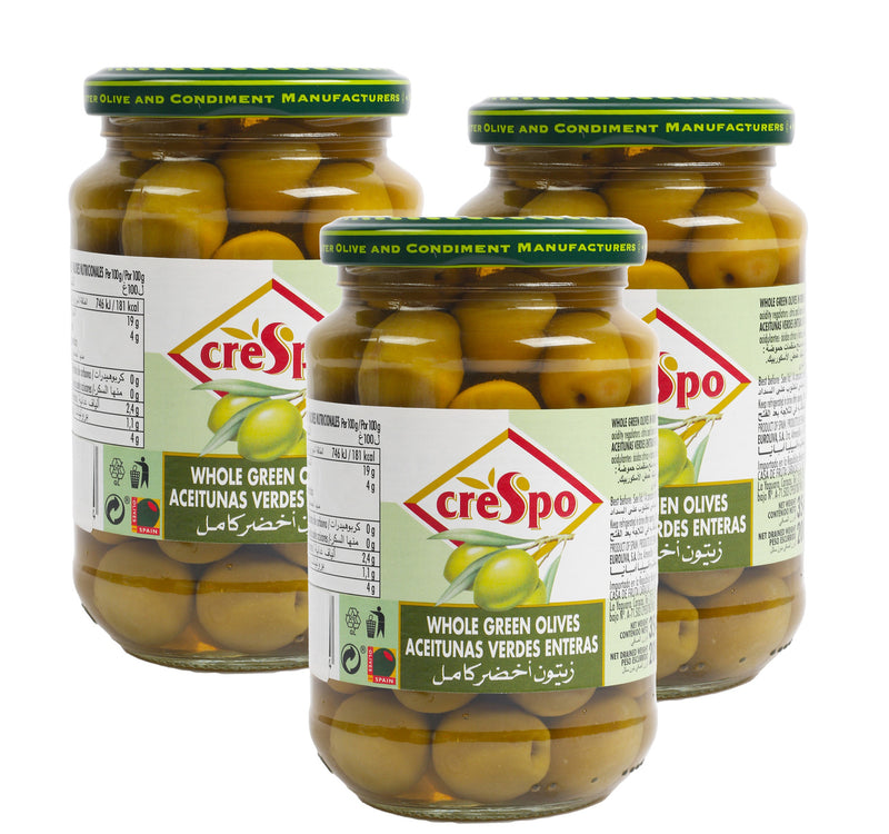 Crespo Green Olives 3 x 354 g