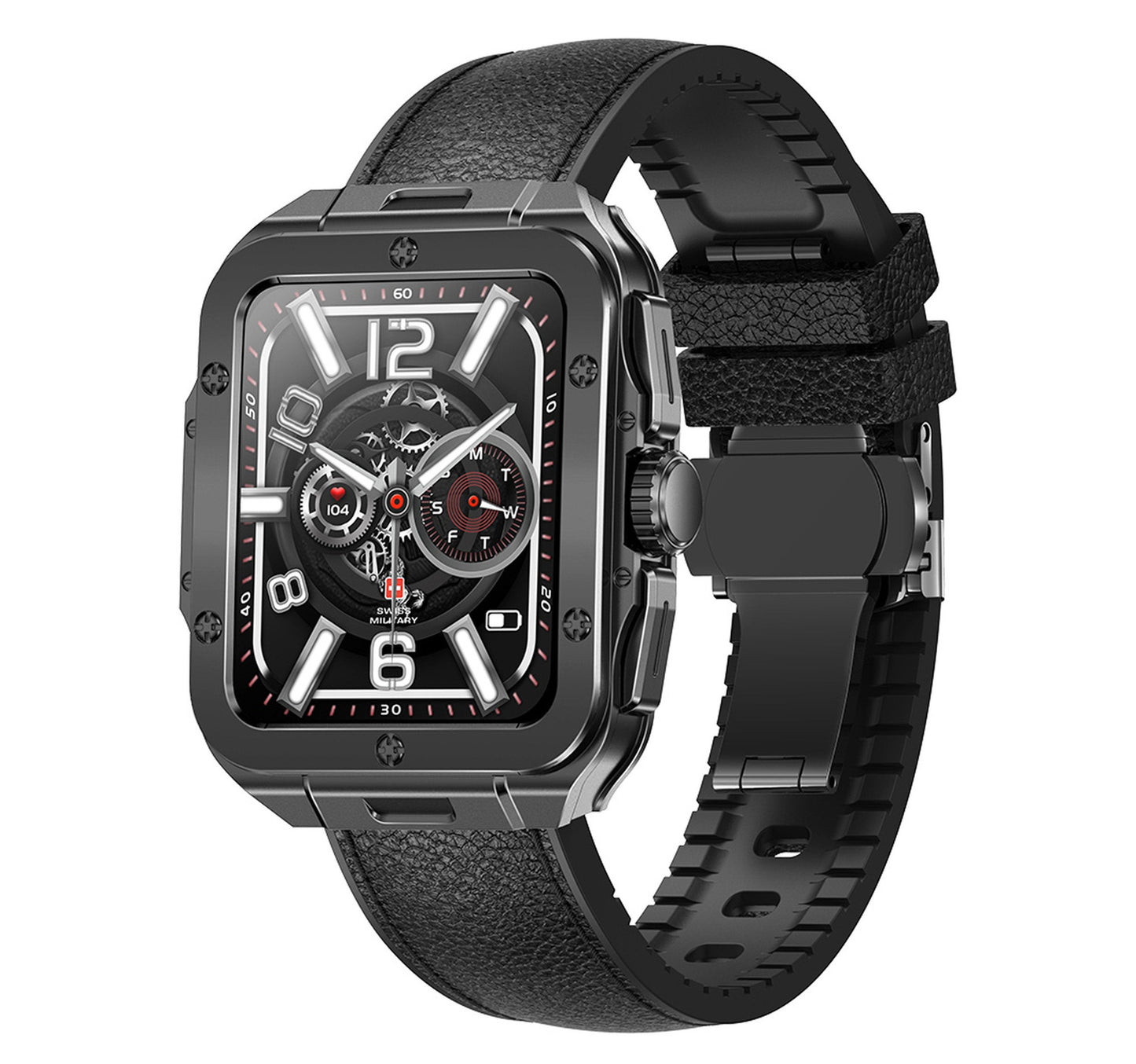 Swiss Military Alps2 Smartwatch, 1.85 inches Display, Black Sultan Center
