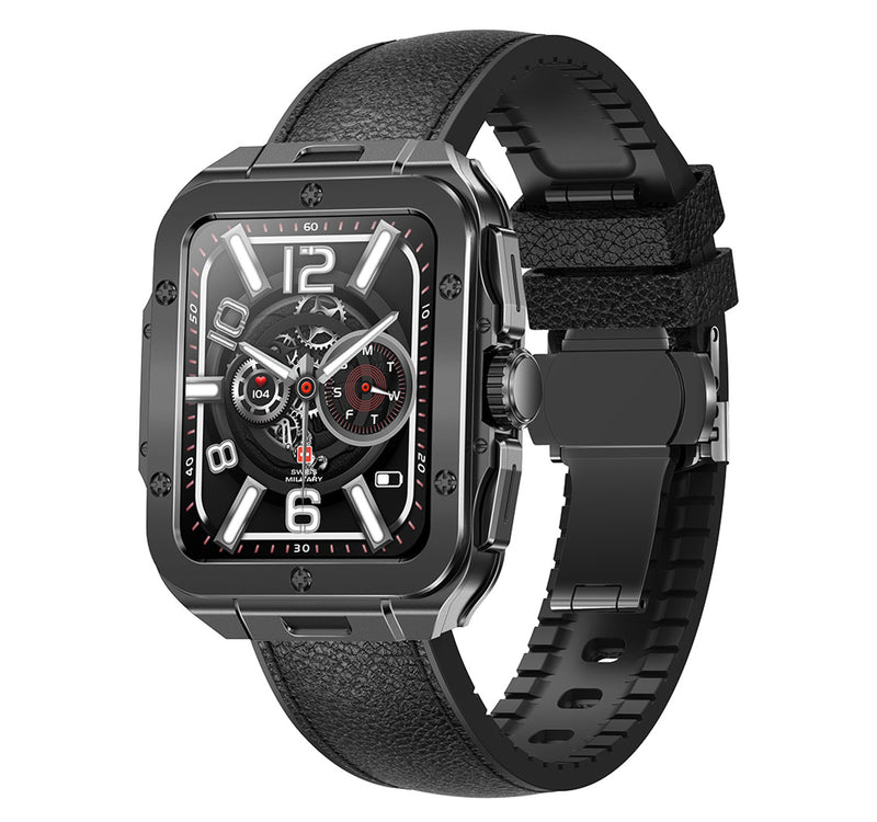 Swiss Military Alps2 Smartwatch, 1.85 inches Display, Black Sultan Center