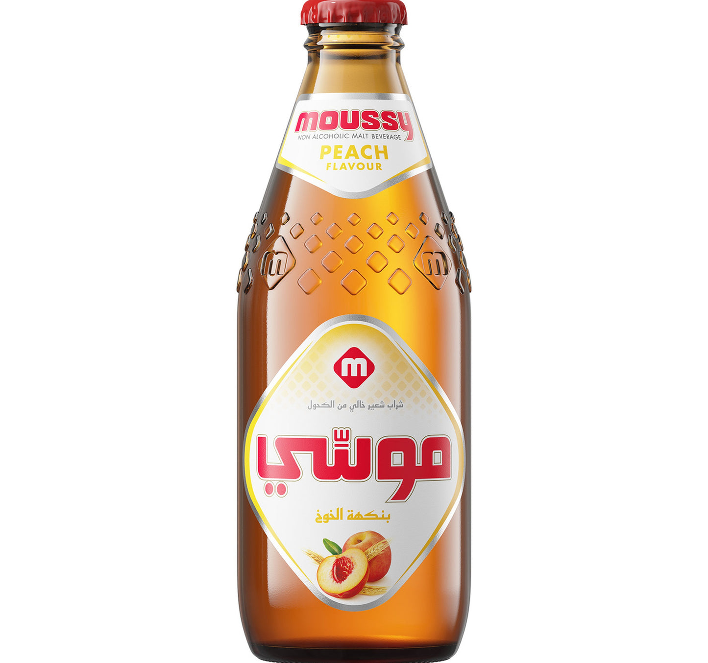 Moussy Peach Flavour Non Alcoholic Malt Beverage 330 ml